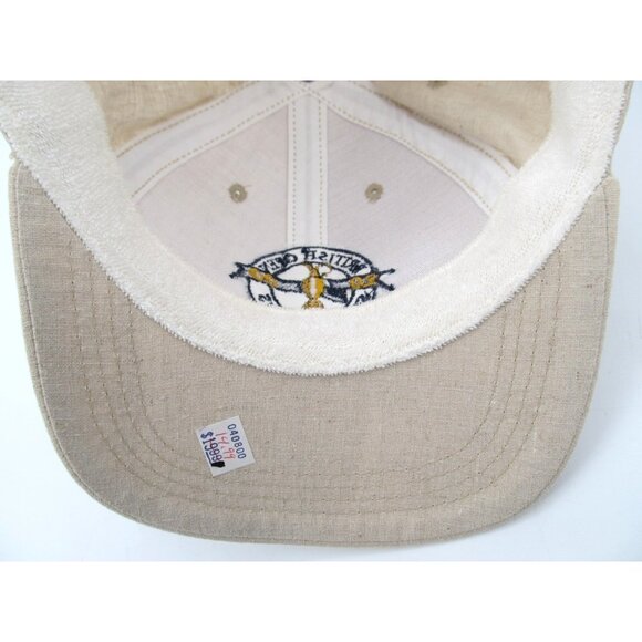 Vintage 2000 British Open Golf Hat St Andrews Beige Strapback USA Made NOS - Picture 10 of 13